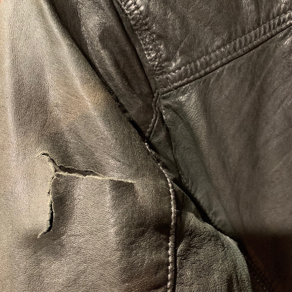 lucky brand classic jacket. one flaw - tear.